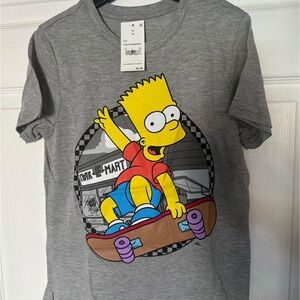 Gray Bart Simpson Kids T-Shirt